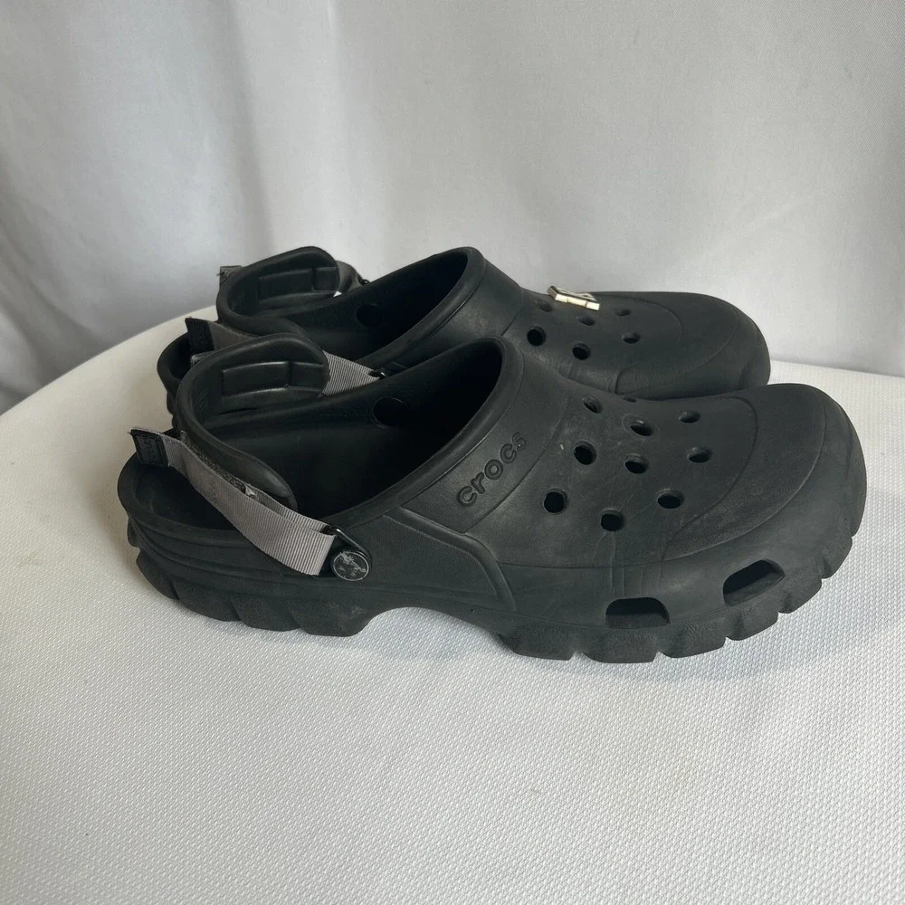 Crocs Classic All-Terrain Clogs Iconic Comfort Black Size Men's 12 M Adjustable